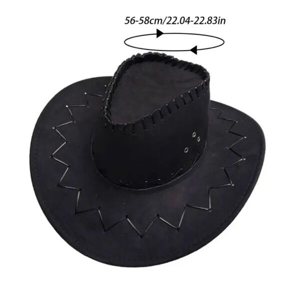 Ladies Stylish Black Cowboy Hat main image 6
